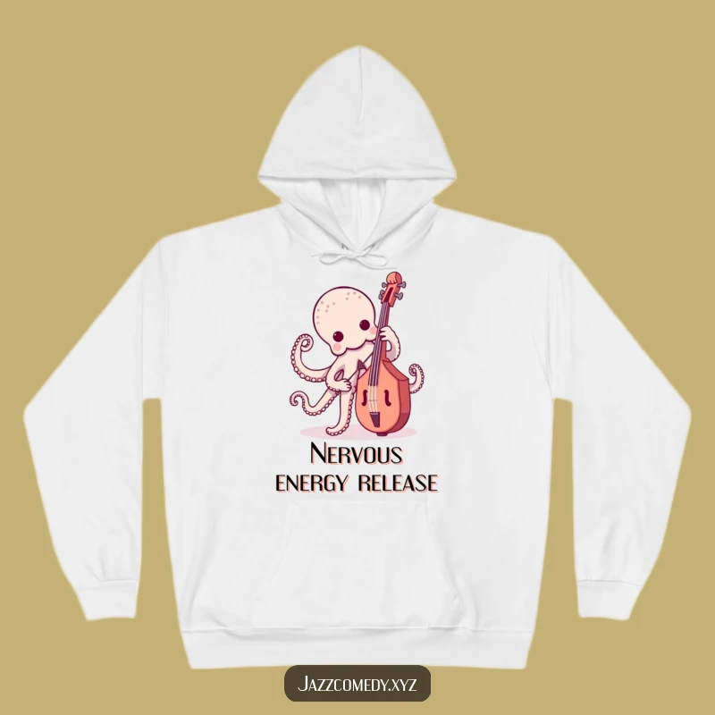 Funny Octopus Bass Player Hoodie - Cozy Musical Cephalopod Sweatshirt Gift